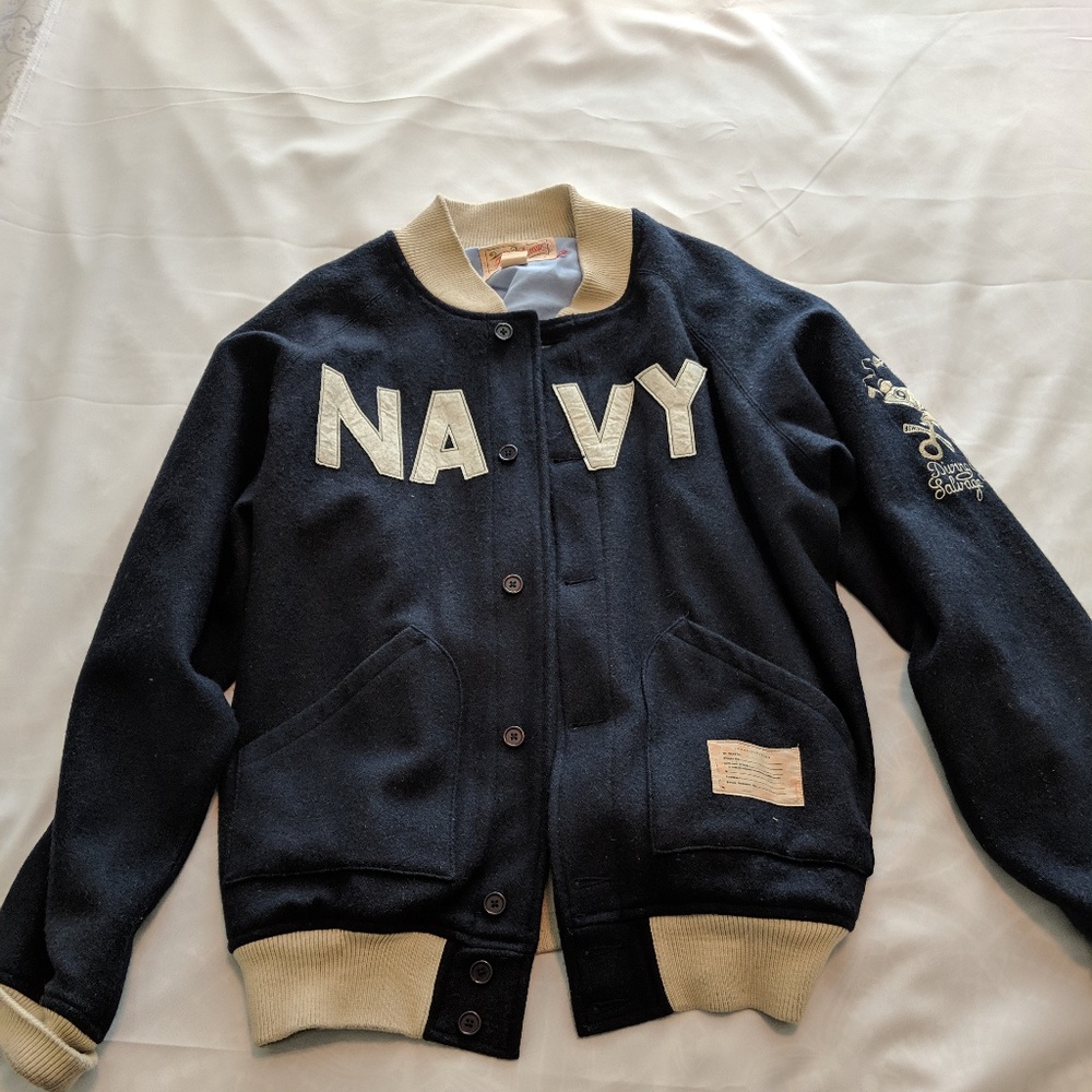Hawke & Dumar Navy Bomber Varsity Letterman XXL
